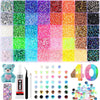 A collection of DIY resin rhinestone kits featuring various colors and glitter for crafting and decoration.
