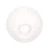 A white frosted threaded dome lampshade.
