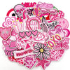 A collection of pink embroidered applique patches featuring skulls, flowers, hearts, and various decorative elements for DIY 