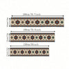 A rectangular linen table runner featuring an Indian-inspired geometric print in earthy tones.