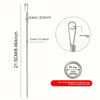 A long metal clip with adjustable dimensions and an air eye for use in threading.