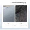 Double-sided display showing a smooth gray velvet texture and a black point plastic particle bottom for a doormat