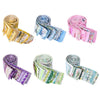 A collection of rolled floral cotton fabric in various colors and patterns for quilting and crafting.