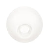 A white frosted threaded dome lampshade viewed from the top.