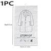 One piece of hanging vacuum storage bag for clothing, showing a shirt or jacket outline.