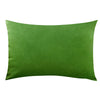 A solid emerald green velvet throw pillow cover.