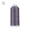 A roll of purple polyester embroidery thread with a white core.