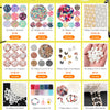 Various imitation pearl beads in different colors and sizes for DIY jewelry making projects