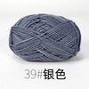 A ball of gray organic cotton 4ply knitting yarn for crafts.
