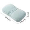Light blue ergonomic knee pillow designed for side sleepers.