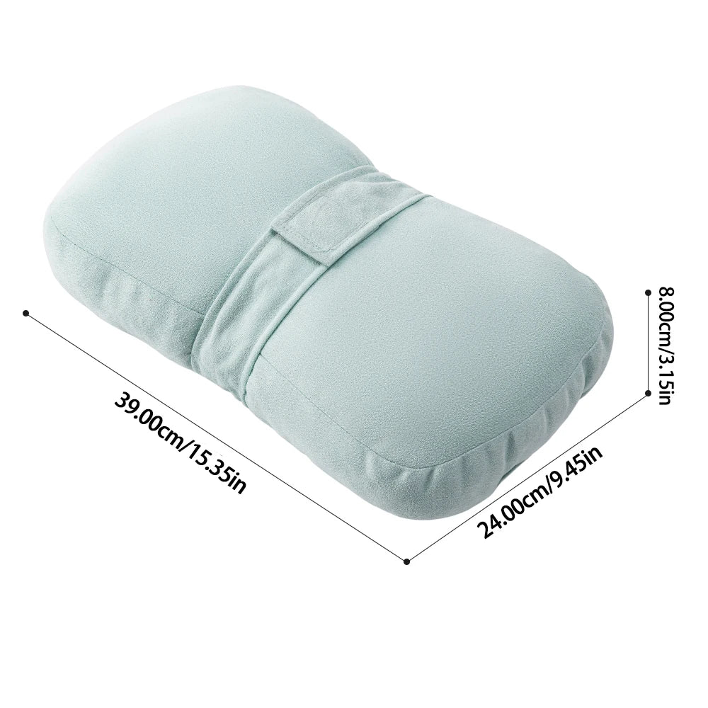 Light blue ergonomic knee pillow designed for side sleepers.
