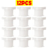 Twelve white invisible bed sheet fixing clips arranged in a grid.