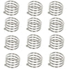 A set of elegant silver metal napkin rings for table decoration.