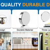 A set of versatile magnetic fridge magnets in various shapes and colors used for organization.