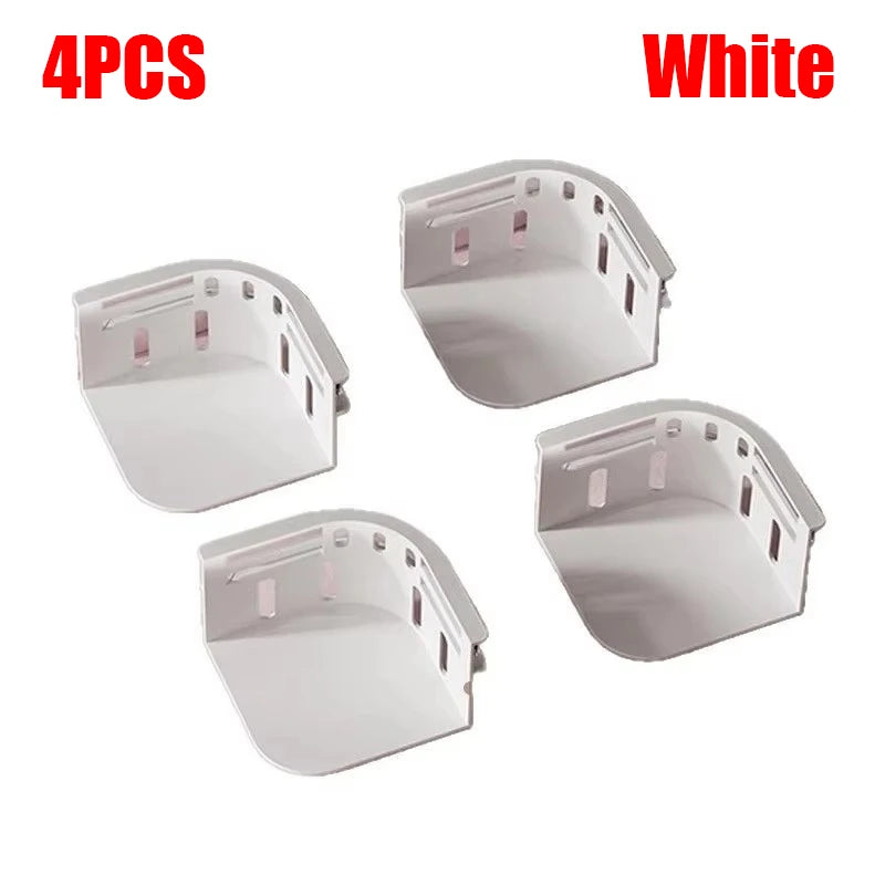Four white invisible bed sheet clips for secure fastening