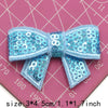 Light blue sequin bow patches for DIY decoration