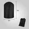 Black heavy duty waterproof grill cover shown in a vertical view with dimensions 30 inches high and 23 inches wide.