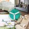 A set of adjustable bed sheet holder clips in white and beige are shown in various contexts.