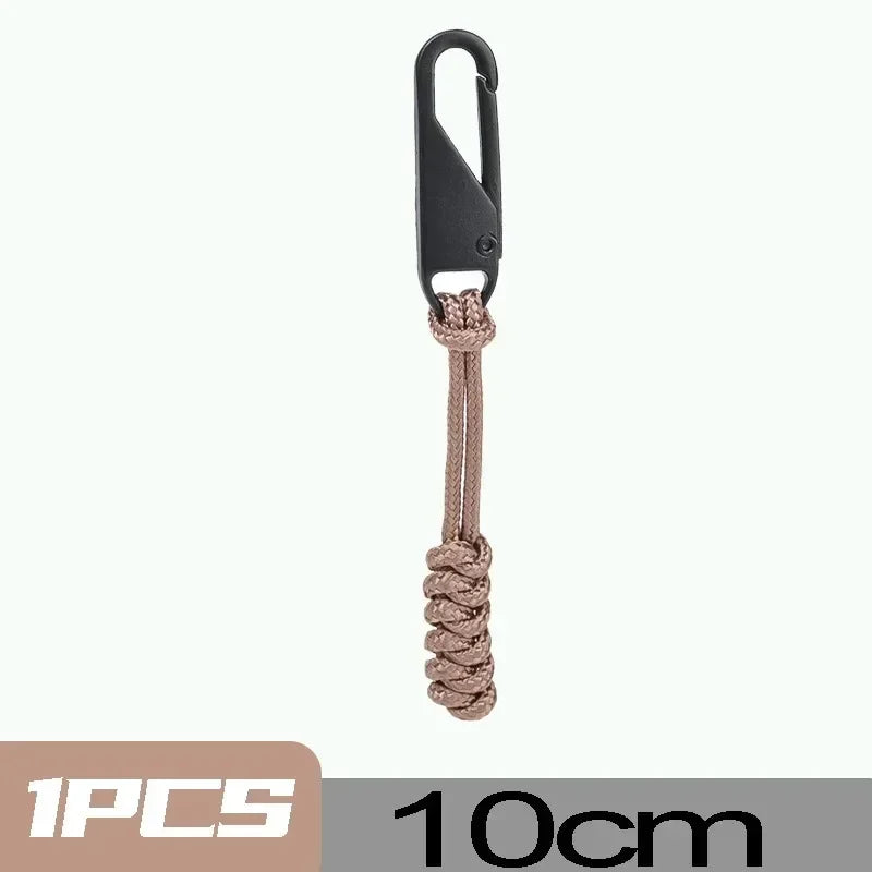 Black detachable zipper pull sliders for bags and clothing