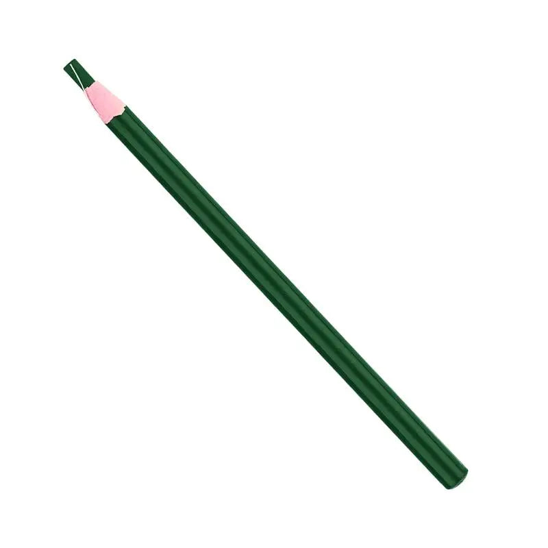 A green fabric chalk marker with a pink tip, shown diagonally.