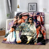 A large canvas print featuring a collage of images of Michael Jackson and other figures in a retro style.