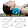 Demonstration showing how to use a natural bamboo neck stretcher for relaxation.