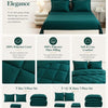 Dark green elegance bedding set featuring a queen or king sized comforter and pillow set