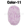 A ball of light purple soft velvet chenille yarn for crafting.