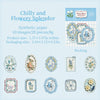 A collection of synthetic paper botanical flower stickers featuring various floral designs for crafting and journaling.
