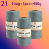 Three spools of Hollow yarn, 21 units total, with a weight of 450g each.
