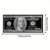 A black $100 United States Federal Reserve Note displayed next to a ruler for scale.