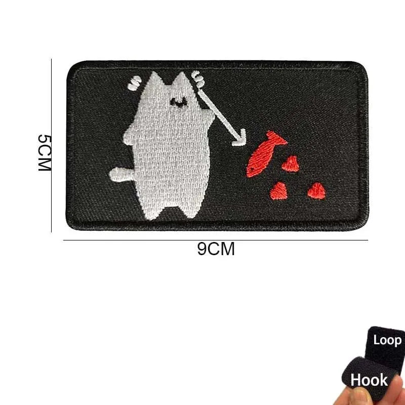 Blackbeard skull pirate flag embroidered patch with hook and loop backing