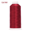 A spool of deep red embroidery thread labeled Col.1981