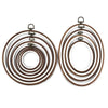Pair of round wooden embroidery hoops for cross stitch