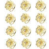 A set of elegant gold metal napkin rings designed for table decoration.