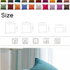 A collection of velvet throw pillow covers in various colors and sizes, including a large teal pillow.