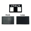 A set of black and white 3D tactical IR reflective patches, including a hook and a loop.