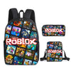 A set of three Roblox themed bags including a backpack and two cell phone cases