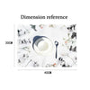 Dimension reference showing a white cup and spoon on a placemat with measurements of 30cm by 40cm.