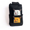 Black tactical patch featuring embroidered designs of a white cat and a yellow cat face