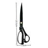 A black professional heavy duty fabric scissors with a pointed blade and handles.