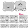 Silver magnetic snap fasteners for bags, purses, and craft projects
