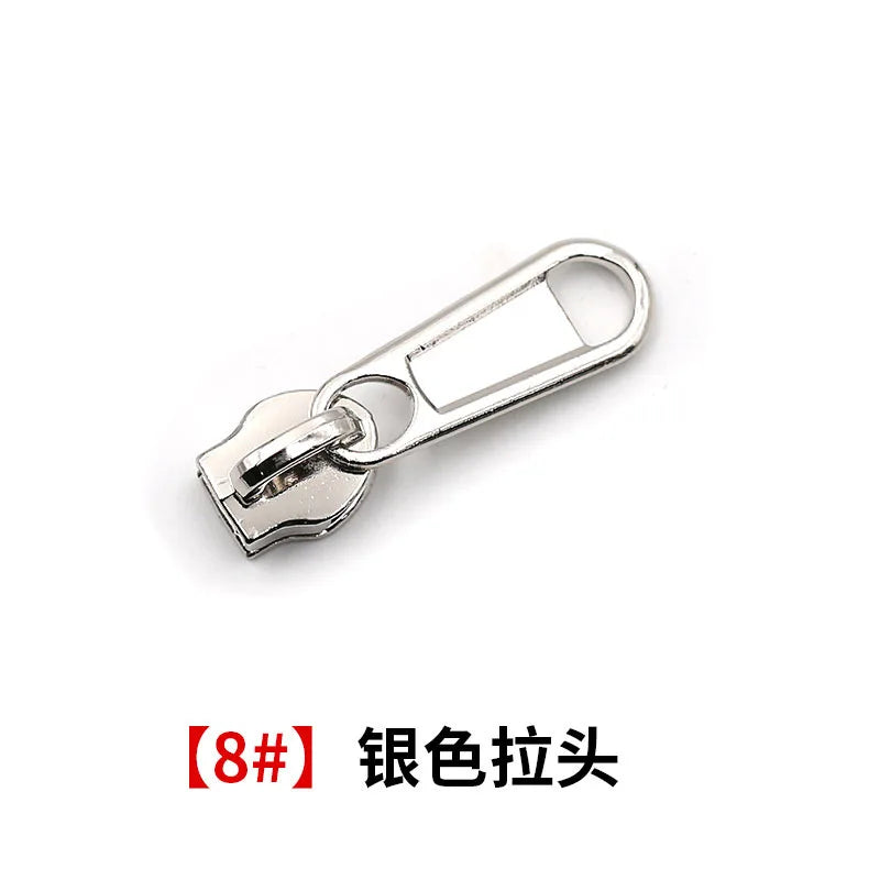 Silver universal zipper repair kit with replacement sliders