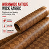 Rolls of Wormwood antique wick fabric showing a brown woven texture for cooling and breathability