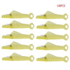 Ten pieces of yellow plastic mini hand sewing needle threader kits.