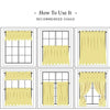 How to use recommended usage guide for a beige gingham crochet lace curtain valance