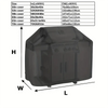 A dark gray heavy-duty BBQ grill cover shown from the top view.