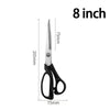 A pair of professional heavy duty fabric scissors with an 8 inch blade and 75mm handles.