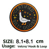 Black embroidered patch with yellow stars and text Certified Silly Goose on the Loose