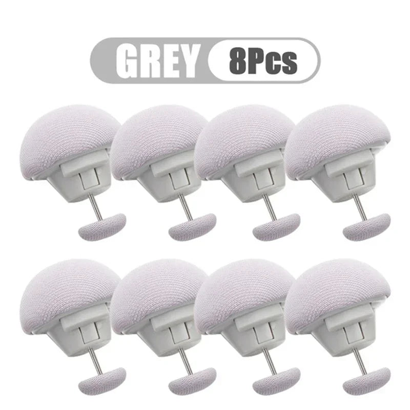 Grey adjustable quilt and fabric clips in a pack of eight